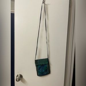 Embroidered shoulder bag